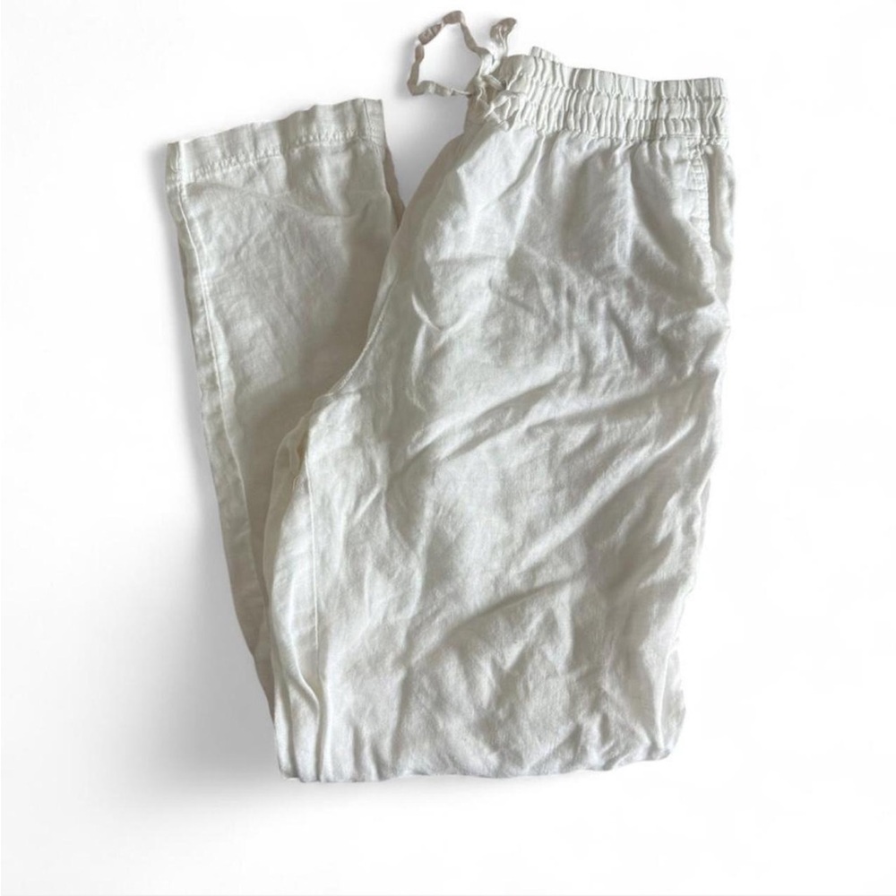 H&M White Linen Pants